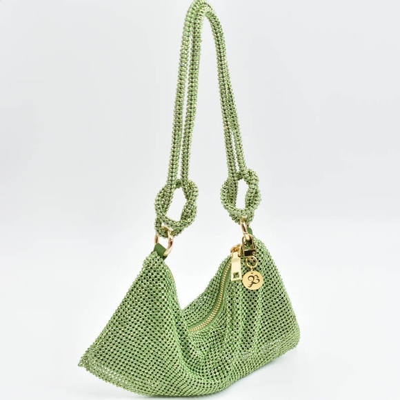 Pretty Bird Green Beaded Shoulder Bag - Picture 11 of 12